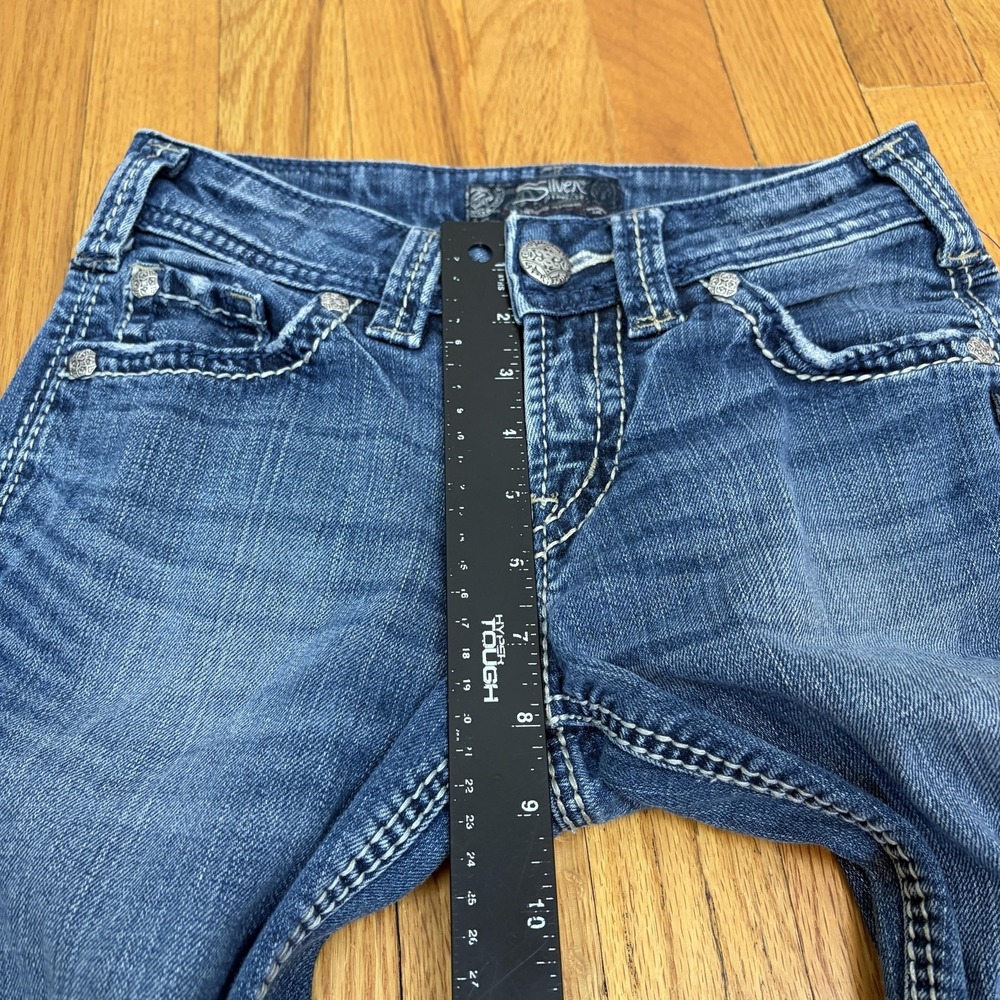 Silver Jeans Co Suki Surplus Jeans Womens 24x30 Medium Wash Bootcut Stretch Flap - Picture 7 of 9